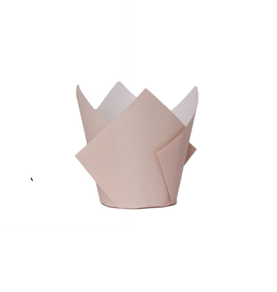 Tulip handkerchief cupcake paper or muffin cups White Sand
