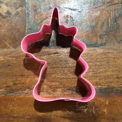 Unicorn Head cookie cutter pink metal 9.5cm