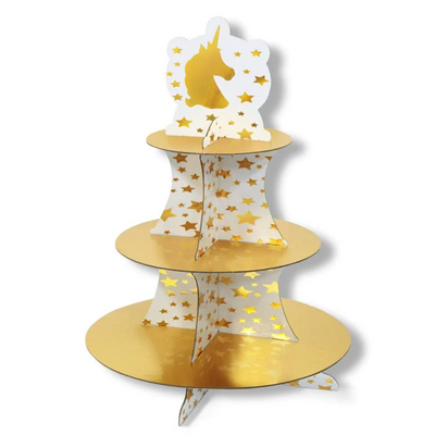 Unicorn tiered cupcake stand