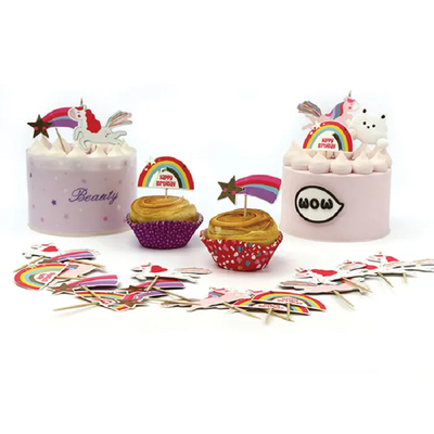 Unicorns and Rainbows cupcake kit