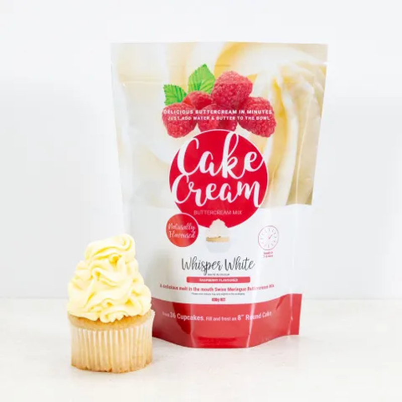 Cake Cream Whisper White Raspberry Flavoured Buttercream Icing