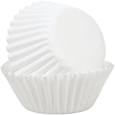 White Mini cupcake papers