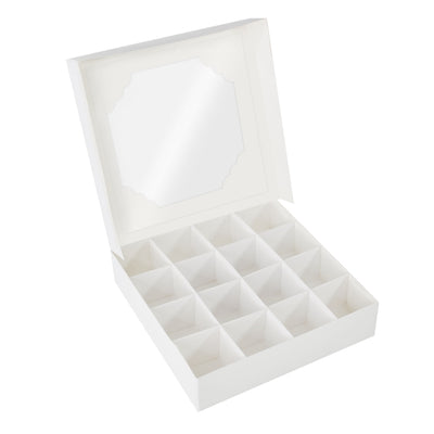 WHITE Window Treat Box & Insert 16 Cavities Box (Pack of 5 Boxes)