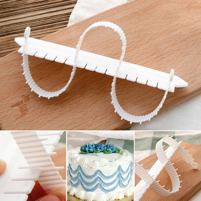 Cake dividing garland marker for even marks and swags on vintage lambeth style cakes