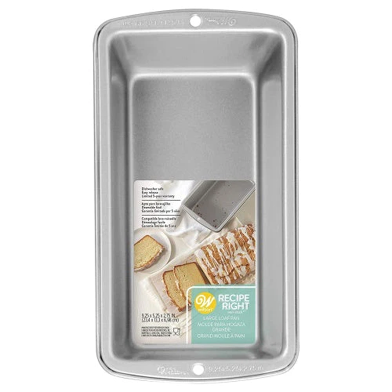 Large loaf pan recipe right non stick by Wilton