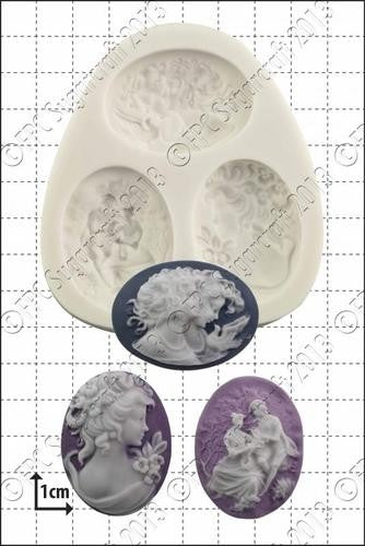 Large cameos silicone mould