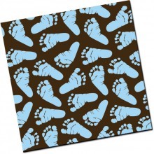 Chocolate transfer sheet Baby feet BLUE