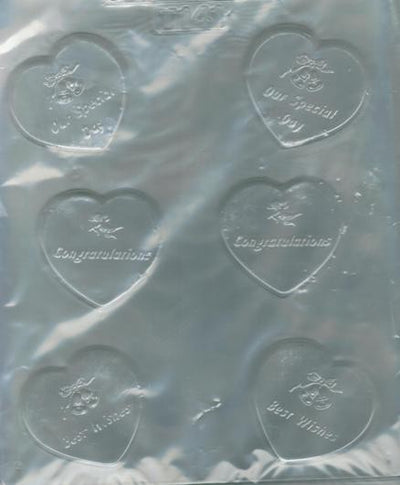 Wedding themed heart chocolate mould Best wishes Congratulations