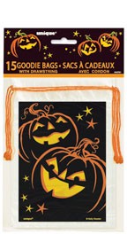 Jack O Lantern Pumpkin Grin drawstring goody bags (15)