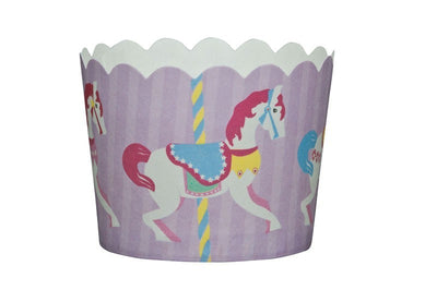 Le Petite Gateau Cupcake papers Merry go round carousel horse