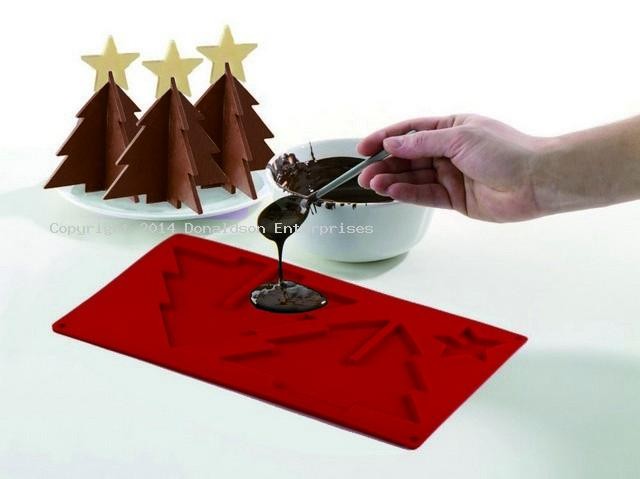 3d silicone standing Christmas tree chocolate mould
