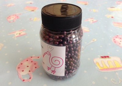 Sugar Pearls Aubergine Midnight Purple Lustre 4 to 5mm