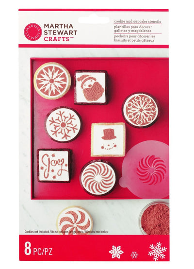 Martha Stewart peppermint winter cupcake and cookie stencil set