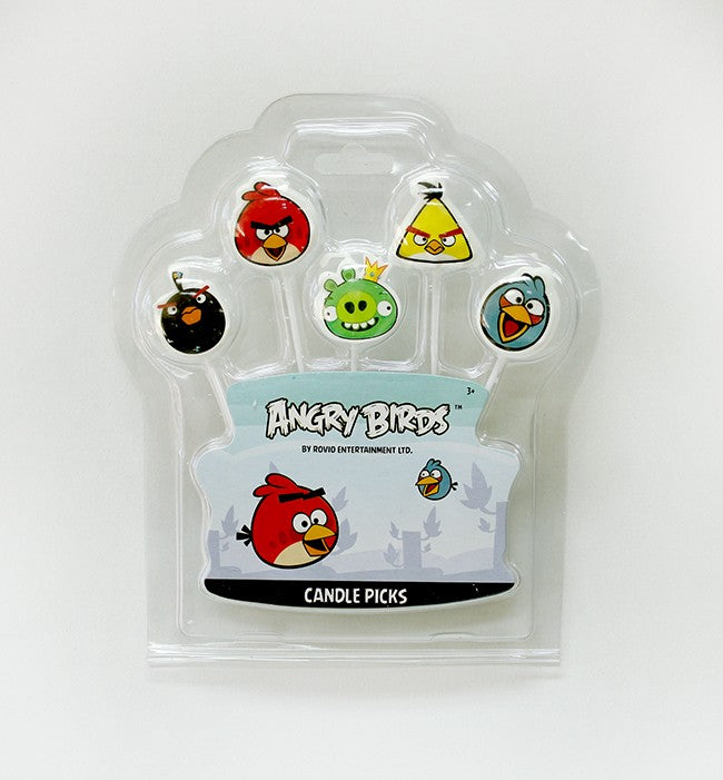 Angry Birds 5 candle pick set