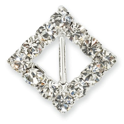 Small square diamante diamond buckle sold singly