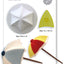 Jem beach umbrella icing cutter and former set. Alongside icing examples of beach umbrellas