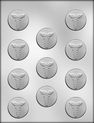 Caduceus medical 1 1/2 inch mint chocolate mould