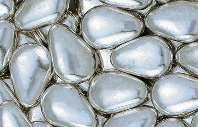 Cachous Dragee silver Tear Drop shape 100g
