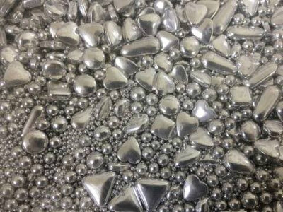 Cachous Dragee silver ASSORTED shapes 100g