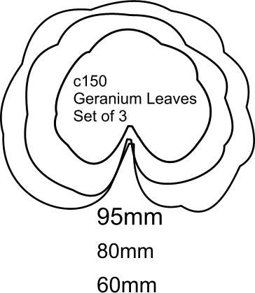 Geranium leaf cutter set 3