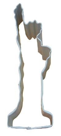 Statue of Liberty White Metal cookie cutter