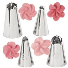Wilton 4 piece Drop Flowers Tip or piping nozzle set