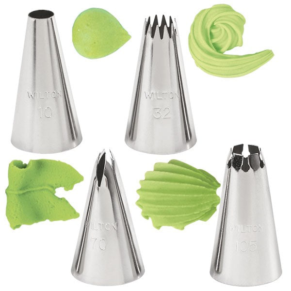 Wilton 4 piece Borders Tip or piping nozzle set