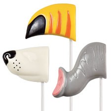 Animal nose lollipop chocolate mould style 1