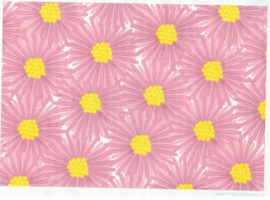 Wafer paper sheet Pink floral