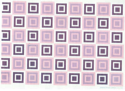 Wafer paper sheet Retro purple squares