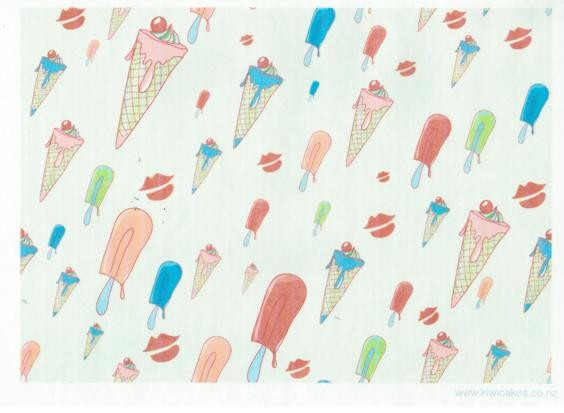 Wafer paper sheet Ice creams