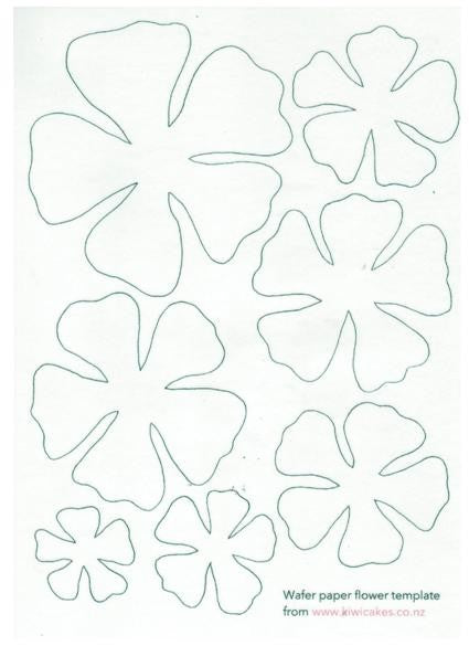 Wafer paper sheet Flower template style 1