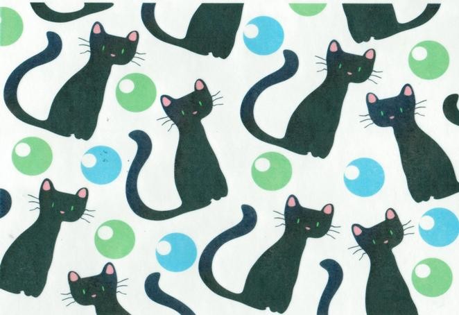 Wafer paper sheet Cats black