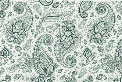 Wafer paper sheet Paisley Black and cream