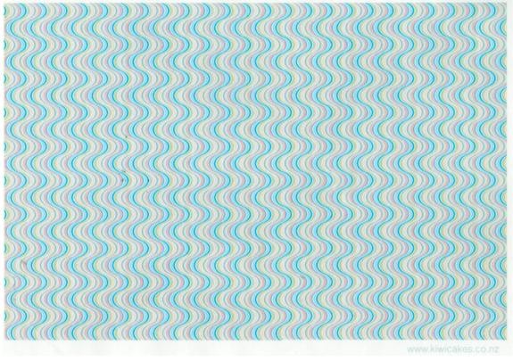 Wafer paper sheet Groovy lines