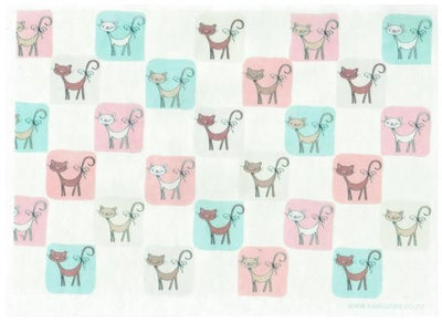 Wafer paper sheet Chic cats pastel