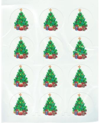 Design Sheet edible image Christmas Trees No 1