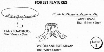 Jem Forest features cutter set (toadstool tree trunk and grass)