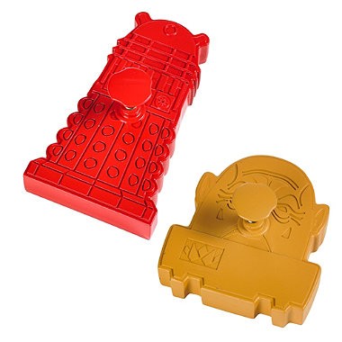 Doctor Who Dalek & Sontaran Plunger cookie cutters Dr Who