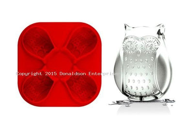 Owl silicone ice mould great for chocolate isomalt fondant too