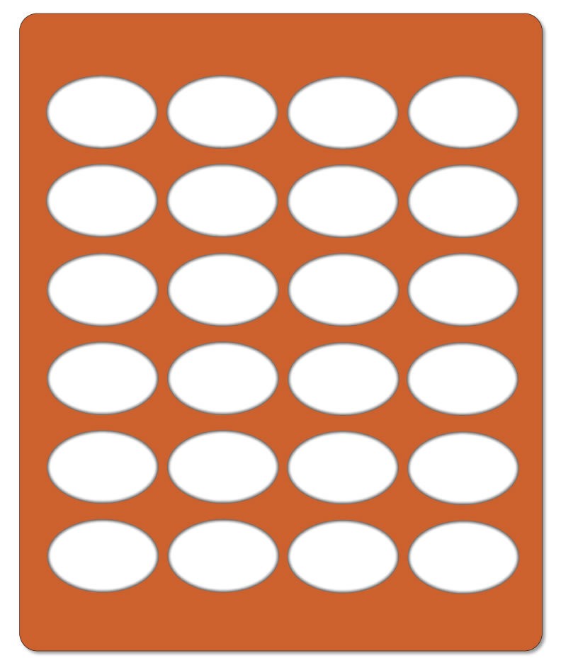 Oval chablon silicone mat No 1