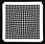 3d ball stencil Optical Illusion