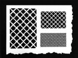 Netting or mesh stencil asstd designs
