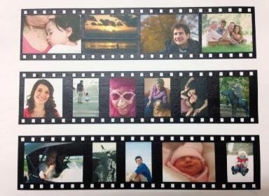 Custom edible icing image FILMSTRIP of your photos
