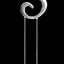 Silver metal numeral 3 cake topper pick