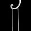 Silver metal numeral 5 cake topper pick