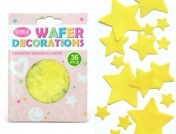 Wafer paper White Ivory stars (36)