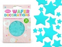 Wafer paper blue stars (36)
