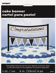 Cake banner bunting Congratulations cake topper