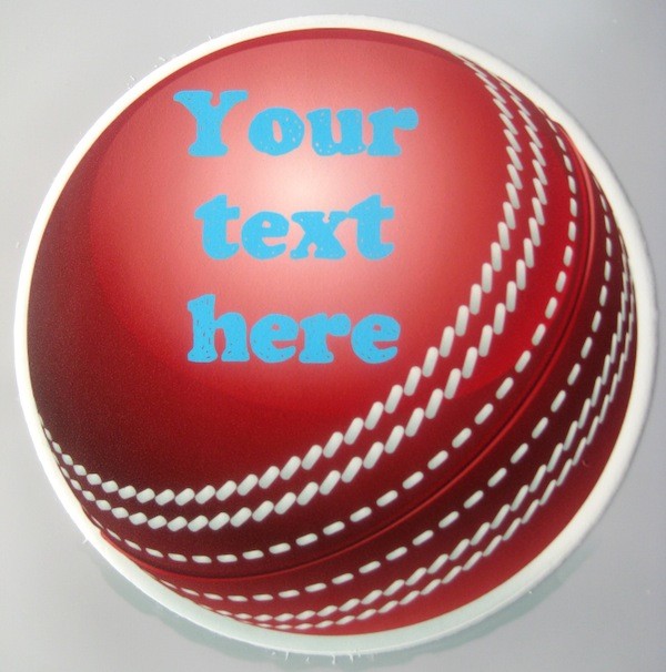 Custom SPORTS edible icing image CRICKET BALL